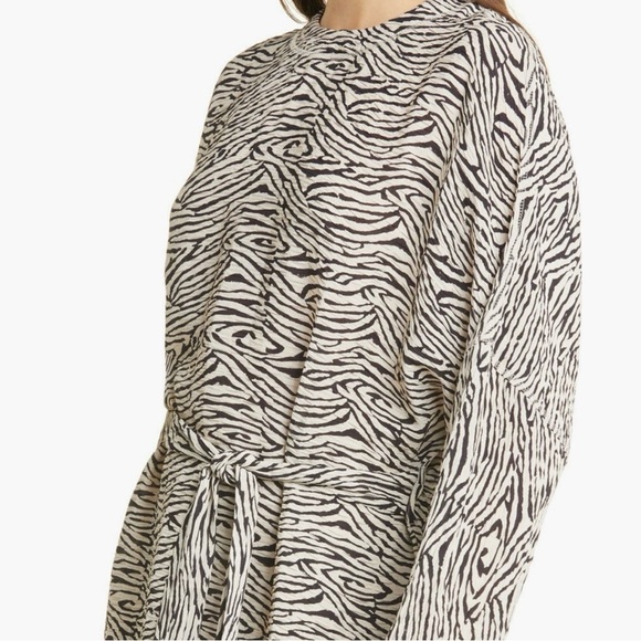 Nanushka Hierro Zebra Print Long Sleeve Minidress, Small - Picture 4 of 14